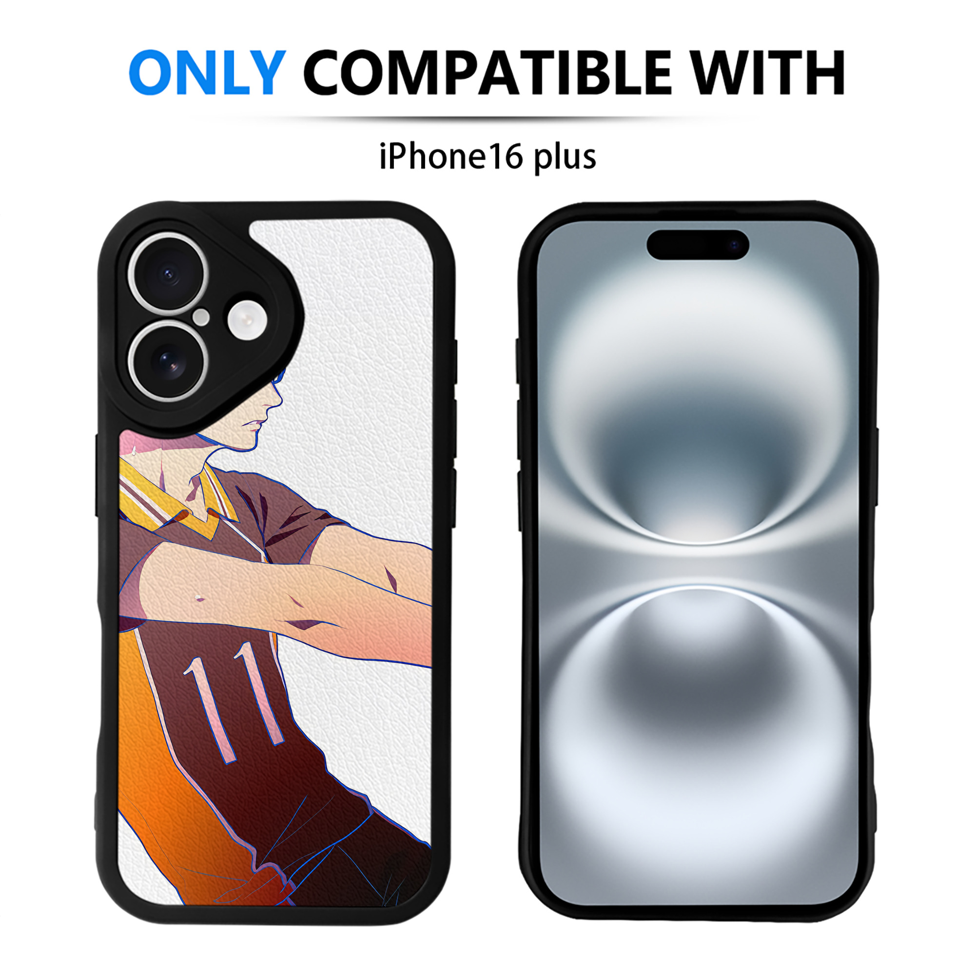 （画像用） ハイキュー!! Haikyu!! 【iPhone 16シリーズ対応】シリコンスマホケース（レザー調） 材質：シリコン